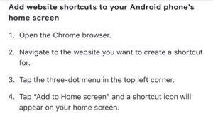 create shortcut on android